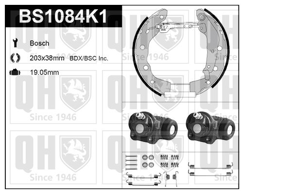 QUINTON HAZELL Комплект тормозных колодок BS1084K1